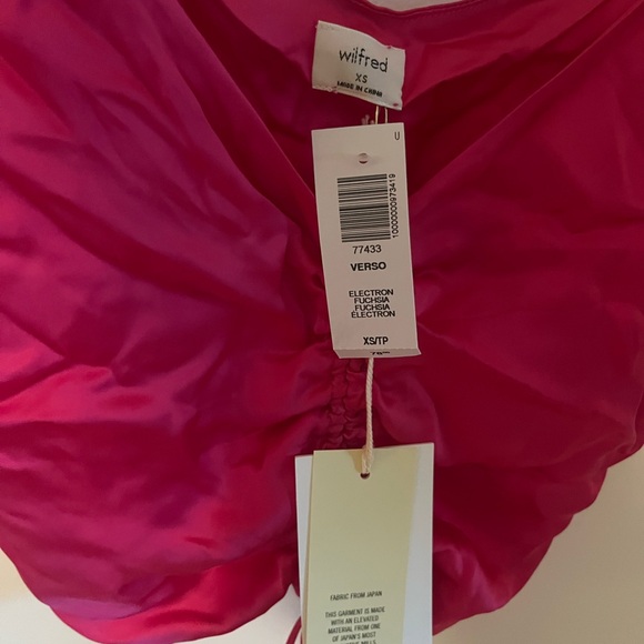 Wilfred Fuchsia Ruched Tie-Strap Top - Picture 2 of 3